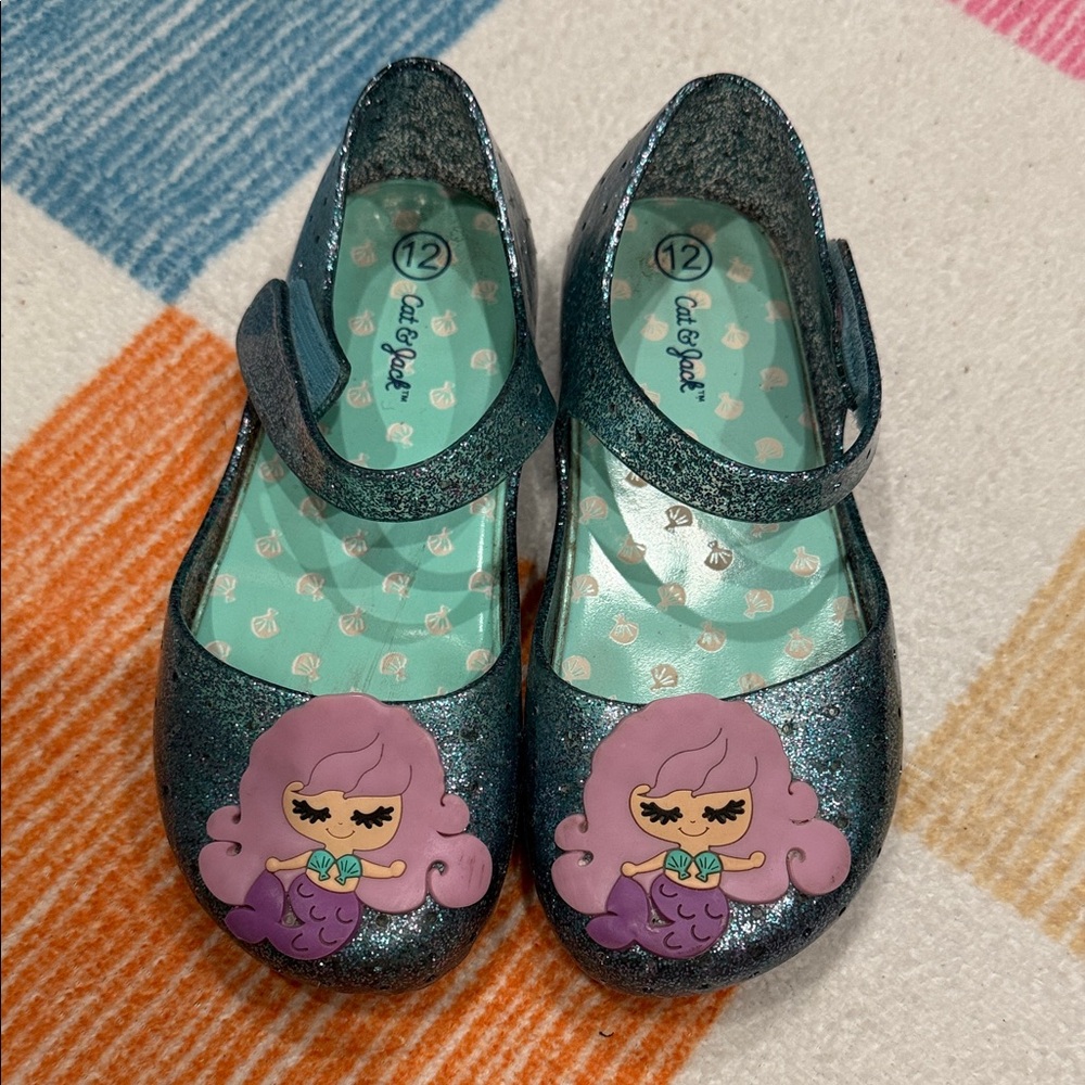 Cat & Jack Sparkly Blue Mermaid Shoes